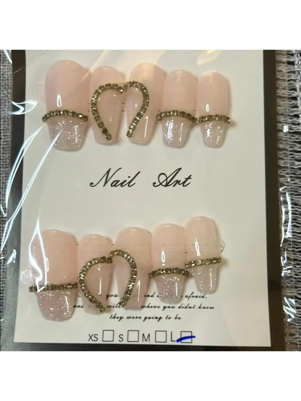 Nail Art Set with Rhinestone Accents
